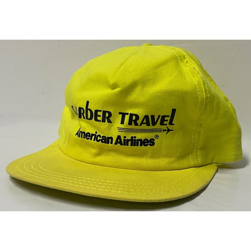 AMERICAN AIRLINES GARBER TRAVEL CAP YELLOW LARGE‎